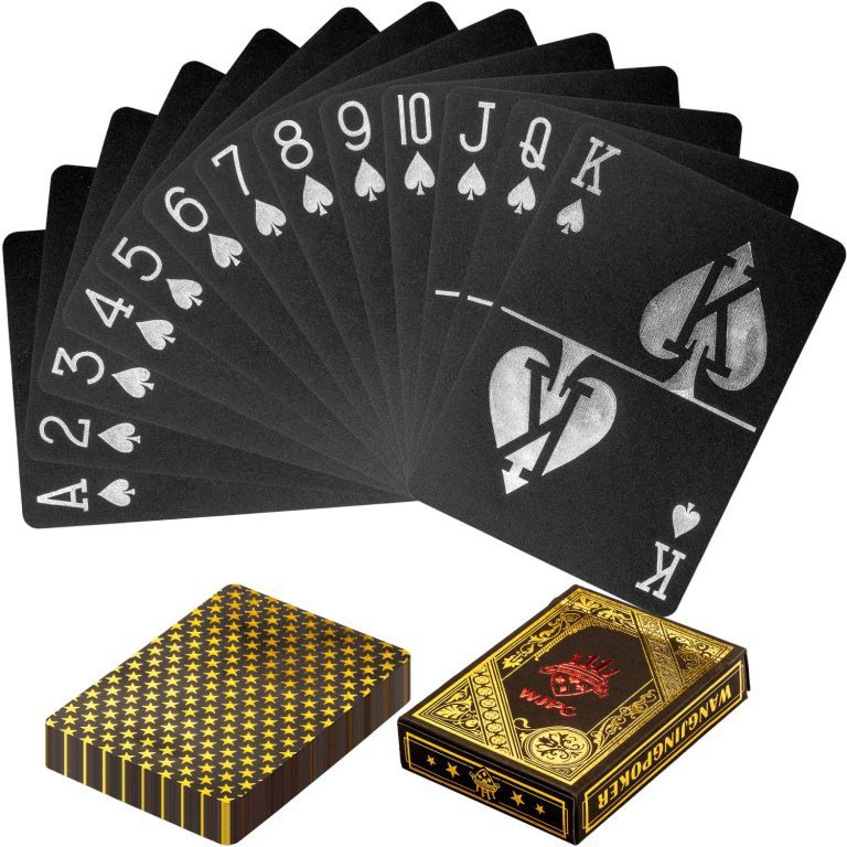 Tuin Poker karty plastové - černé/zlaté - Kokiskashop.cz