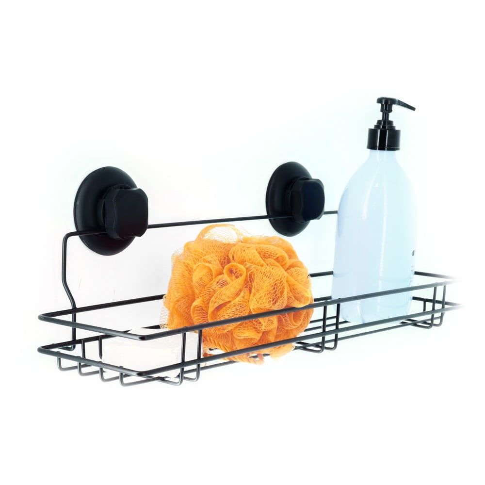 Černá samodržící nástěnná kuchyňská polička Compactor Bestlock Black Kitchen Shelf, 45,5 x 12 cm - Bonami.cz