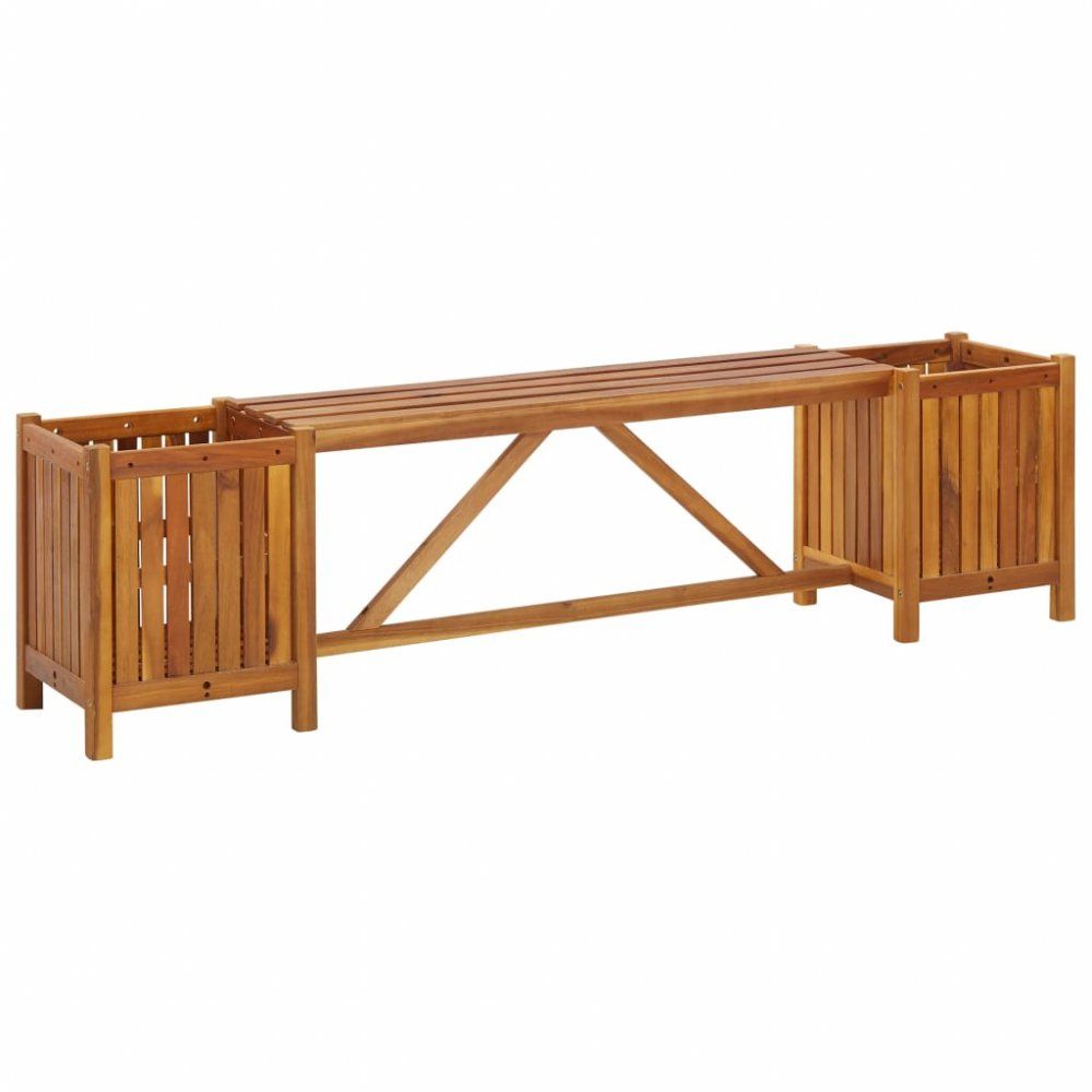 Zahradní lavička s truhlíky z akáciového dřeva - DEKORHOME.CZ