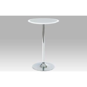 Autronic - Barový stůl bílo-stříbrný plast, pr. 60 cm, AUB-6050 WT - Favi.cz