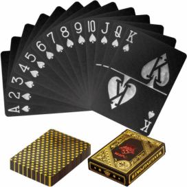 Tuin Poker karty plastové - černé/zlaté