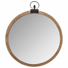 Atmosphera Ozdobné zrcadlo s dřevěným rámem, průměr 74 cm EMAKO.CZ s.r.o.
