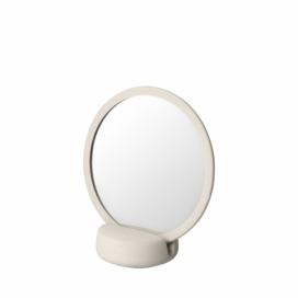 Krémové bílé stolní kosmetické zrcadlo Blomus, výška 18,5 cm