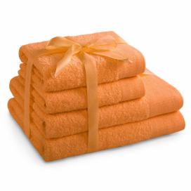 Sada bavlněných ručníků AmeliaHome AMARI oranžová