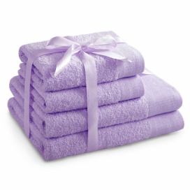 Sada bavlněných ručníků AmeliaHome AMARI šeříková
