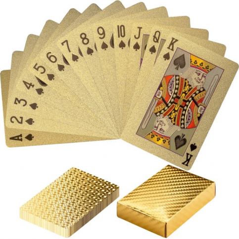 Tuin Poker karty plastové - zlaté Kokiskashop.cz