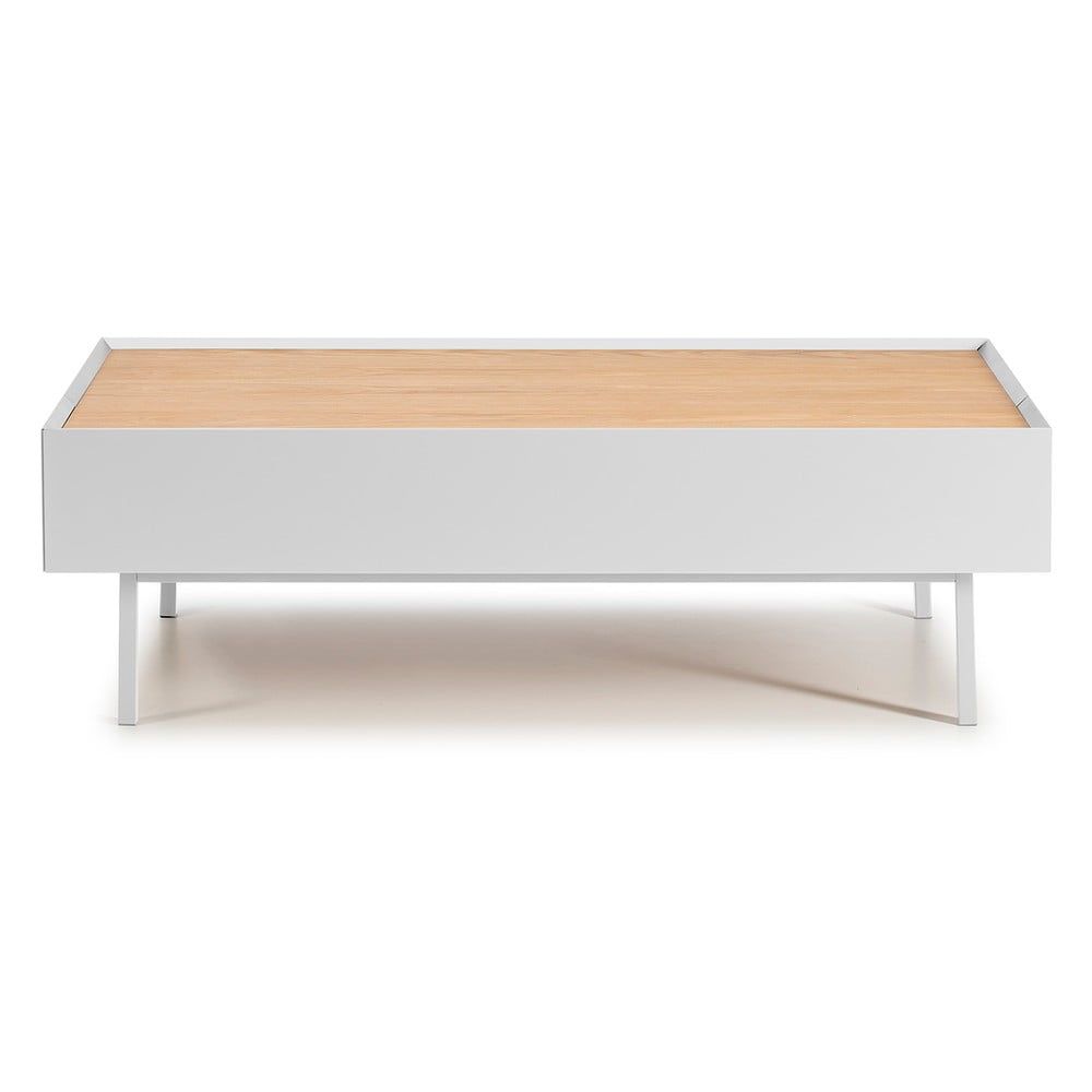 Bílý dubový konferenční stolek Teulat Arista 110 x 60 cm - Designovynabytek.cz