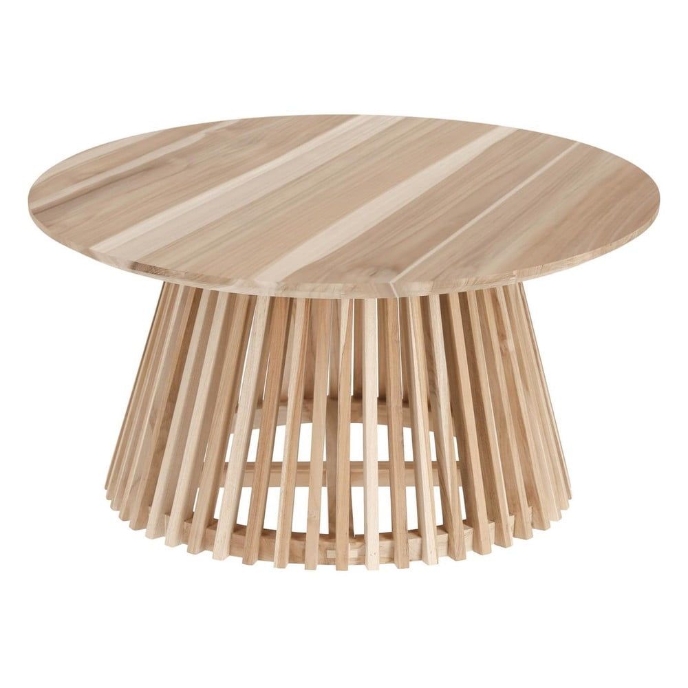 Konferenční stolek z teakového dřeva Kave Home Irune, ⌀ 80 cm - Designovynabytek.cz