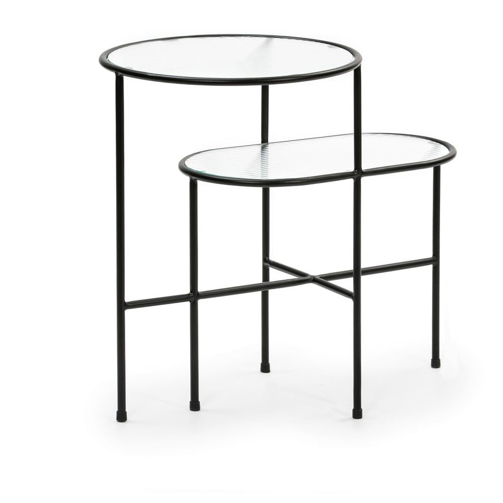 Černý kovový odkládací stolek Teulat Nix 26 x 60 cm - Bonami.cz