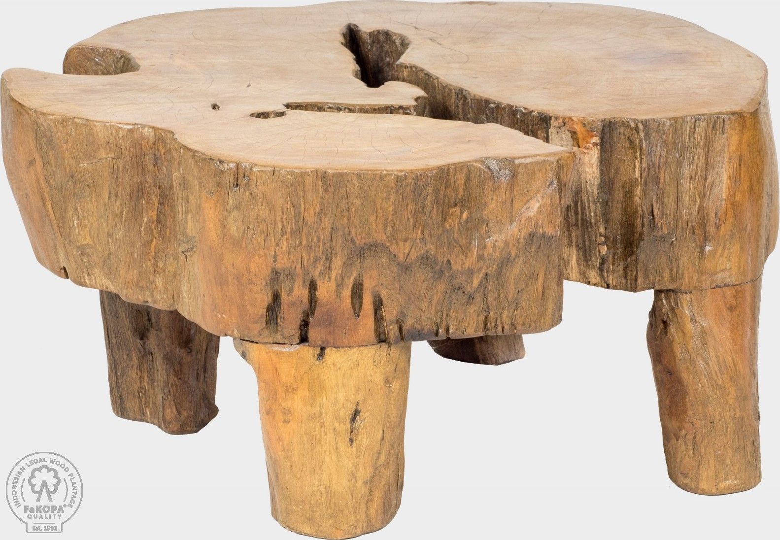 FaKOPA Masivní stolek orientální styl,  vyrobeno z kořene teaku Phoebe Mdum - M DUM.cz