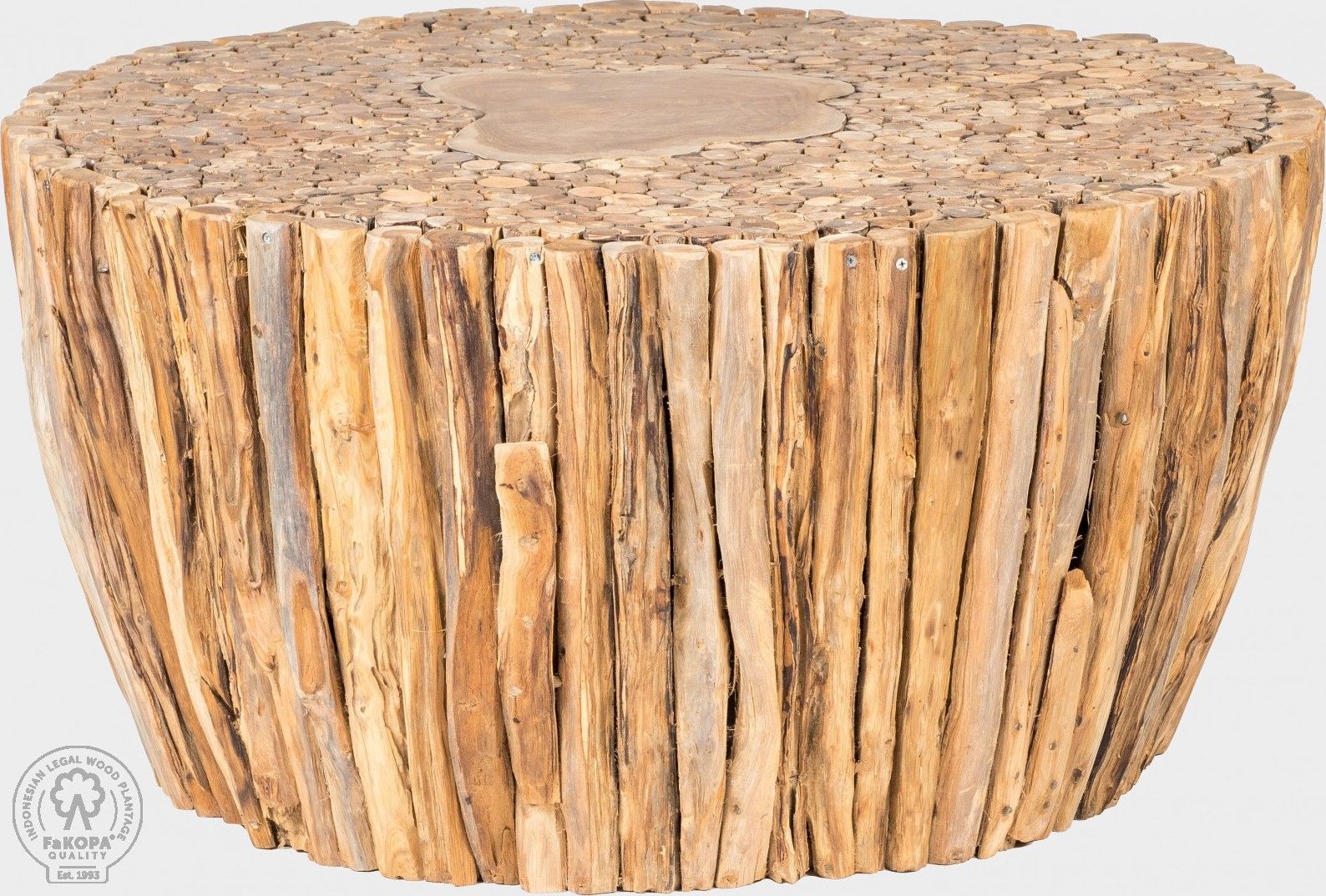 FaKOPA Originální stolek z jednoho kusu masivního dřeva Lily Mdum - M DUM.cz