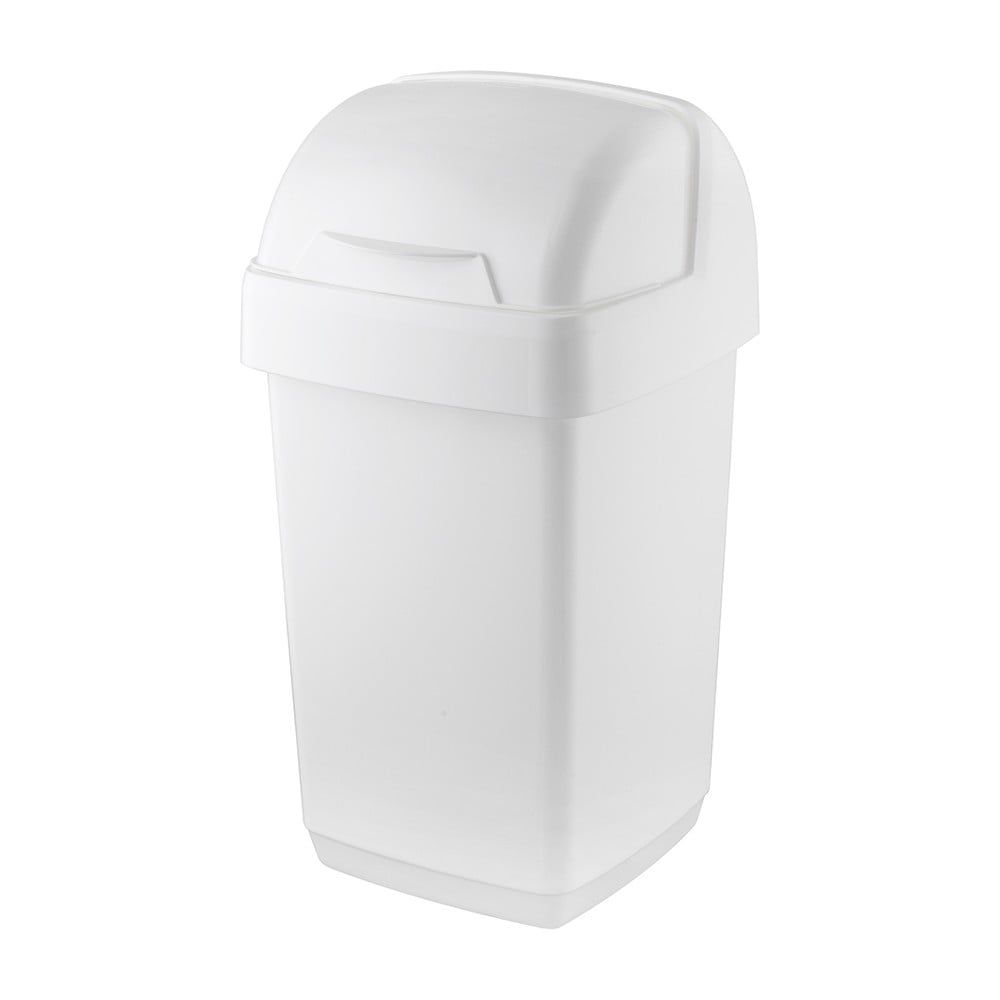 Bílý odpadkový koš Addis Roll Top, 22,5 x 23 x 42,5 cm - Bonami.cz