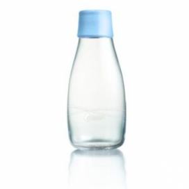 Pastelově modrá skleněná lahev ReTap, 300 ml