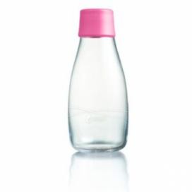 Fuchsiová skleněná lahev ReTap s doživotní zárukou, 300 ml