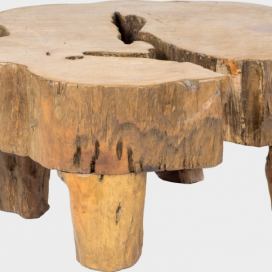 FaKOPA Masivní stolek orientální styl, vyrobeno z kořene teaku Phoebe Mdum