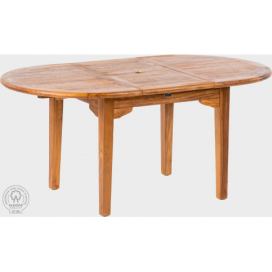 FaKOPA Oválný jídelní stůl z masivního dřeva pro venkovní použítí Chantelle Mdum