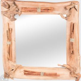 FaKOPA Zrcadlo na stěnu s masivním dřevěným rámem Daisy Mdum