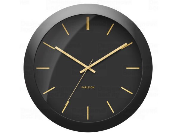 Time for home Černo-zlaté nástěnné hodiny Belene Ø 40 cm - Designovynabytek.cz