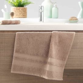 Douceur d\'intérieur Koupelnový ručník EXCELENCE, 50 x 90 cm, bavlněný, hnědá barva