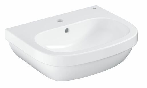 Umyvadlo Grohe Euro Ceramic 55x45 cm alpská bílá otvor pro baterii uprostřed 3933600H - Siko - koupelny - kuchyně