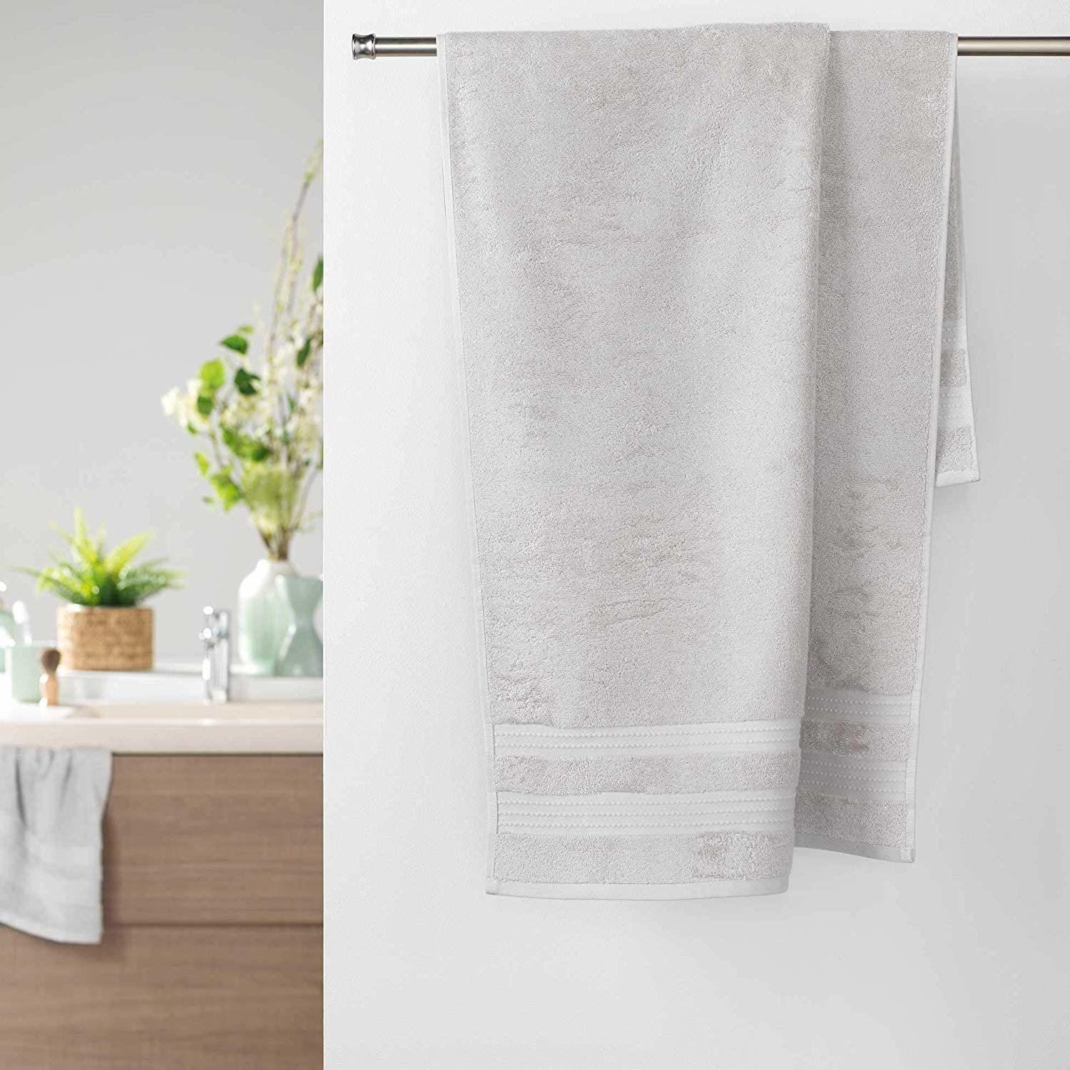 Douceur d\'intérieur Koupelnový ručník EXCELENCE, 70 x 130 cm, světle šedá barva, Atmosphera - EMAKO.CZ s.r.o.