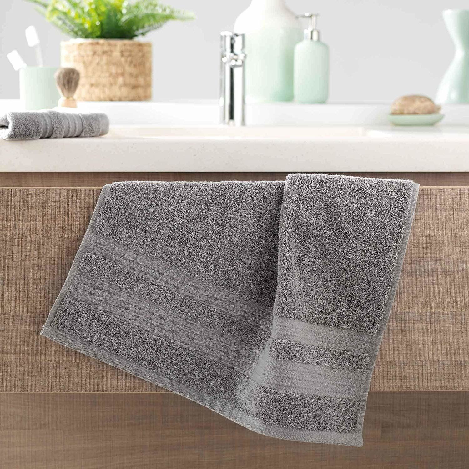 Douceur d\'intérieur Koupelnový ručník na ruce EXCELENCE, 50 x 90 cm, šedá barva - EMAKO.CZ s.r.o.