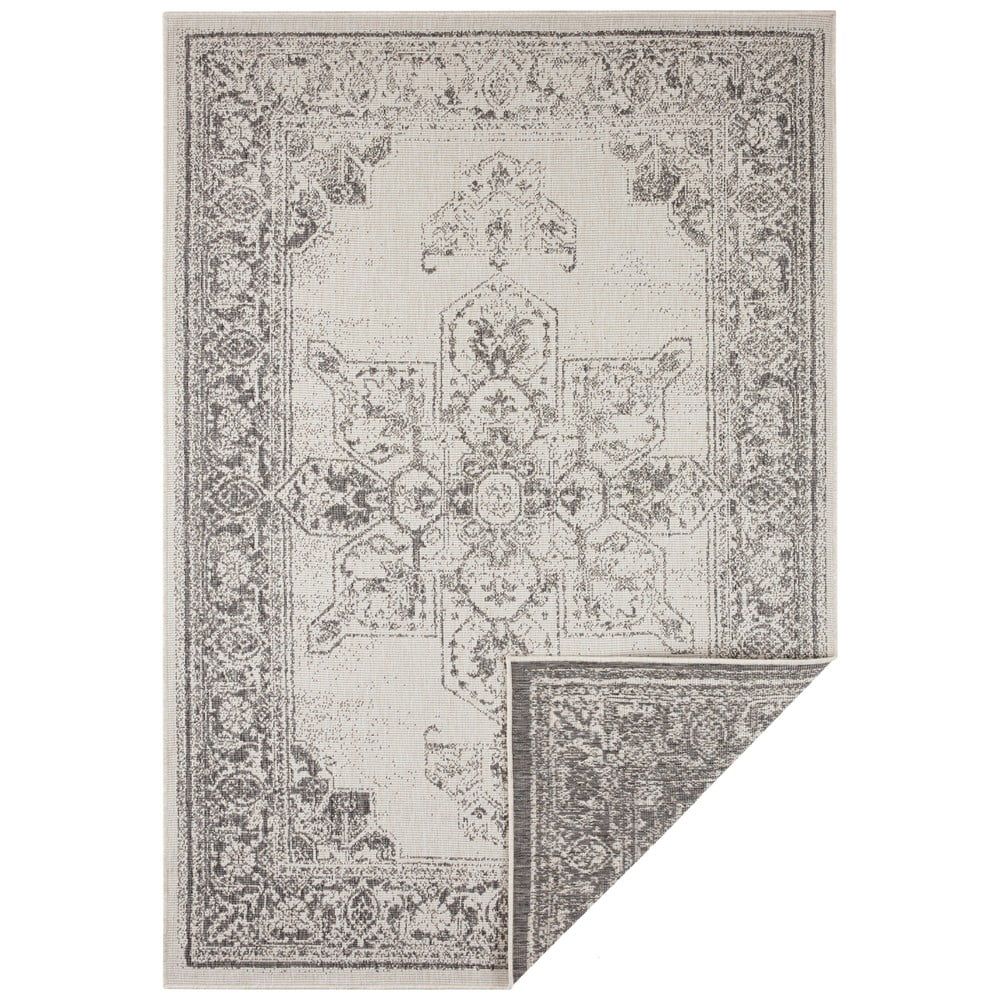 Šedo-krémový venkovní koberec NORTHRUGS Borbon, 120 x 170 cm - Mujkoberec.cz