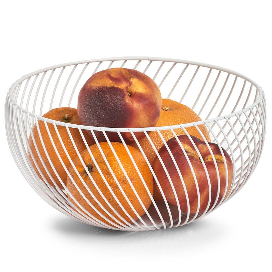 Kulatý košík na ovoce, O 26,5 cm, bílý , ZELLER - EMAKO.CZ s.r.o.
