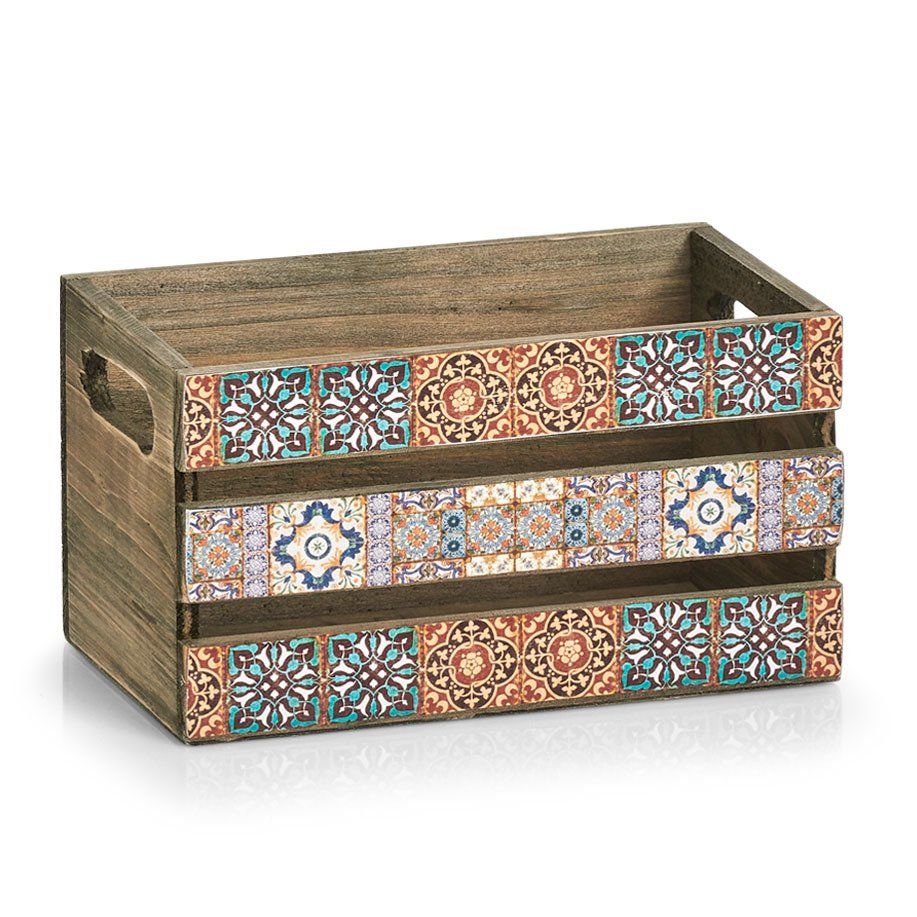 Dekorativní dřevěná krabice MOSAIC, 24 x 14 x 13,5 cm, ZELLER - EDAXO.CZ s.r.o.