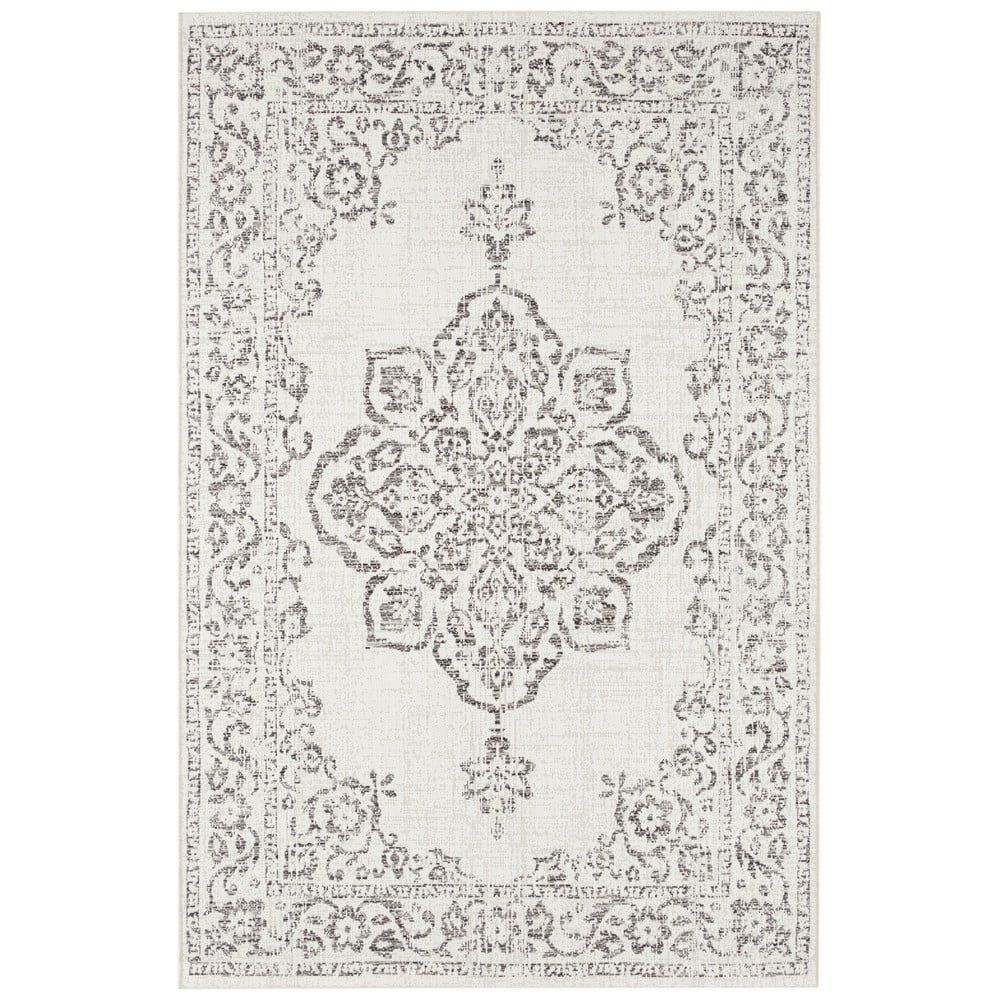 Šedo-krémový venkovní koberec NORTHRUGS Tilos, 80 x 150 cm - Bonami.cz
