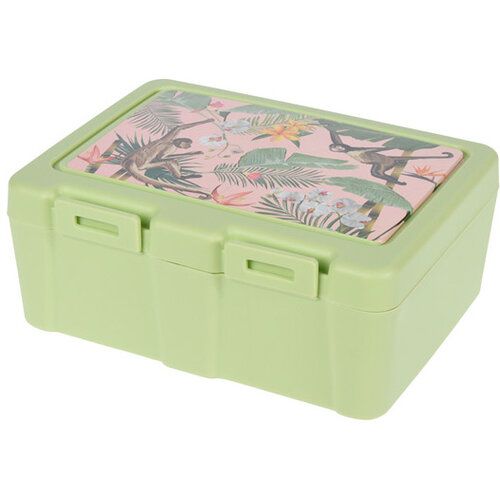 Lunch box s příborem, 13,5 x 18 x 7,5 cm, zelená - 4home.cz