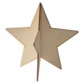 Vánoční dřevěná hvězda Deco Star velká Bloomingville