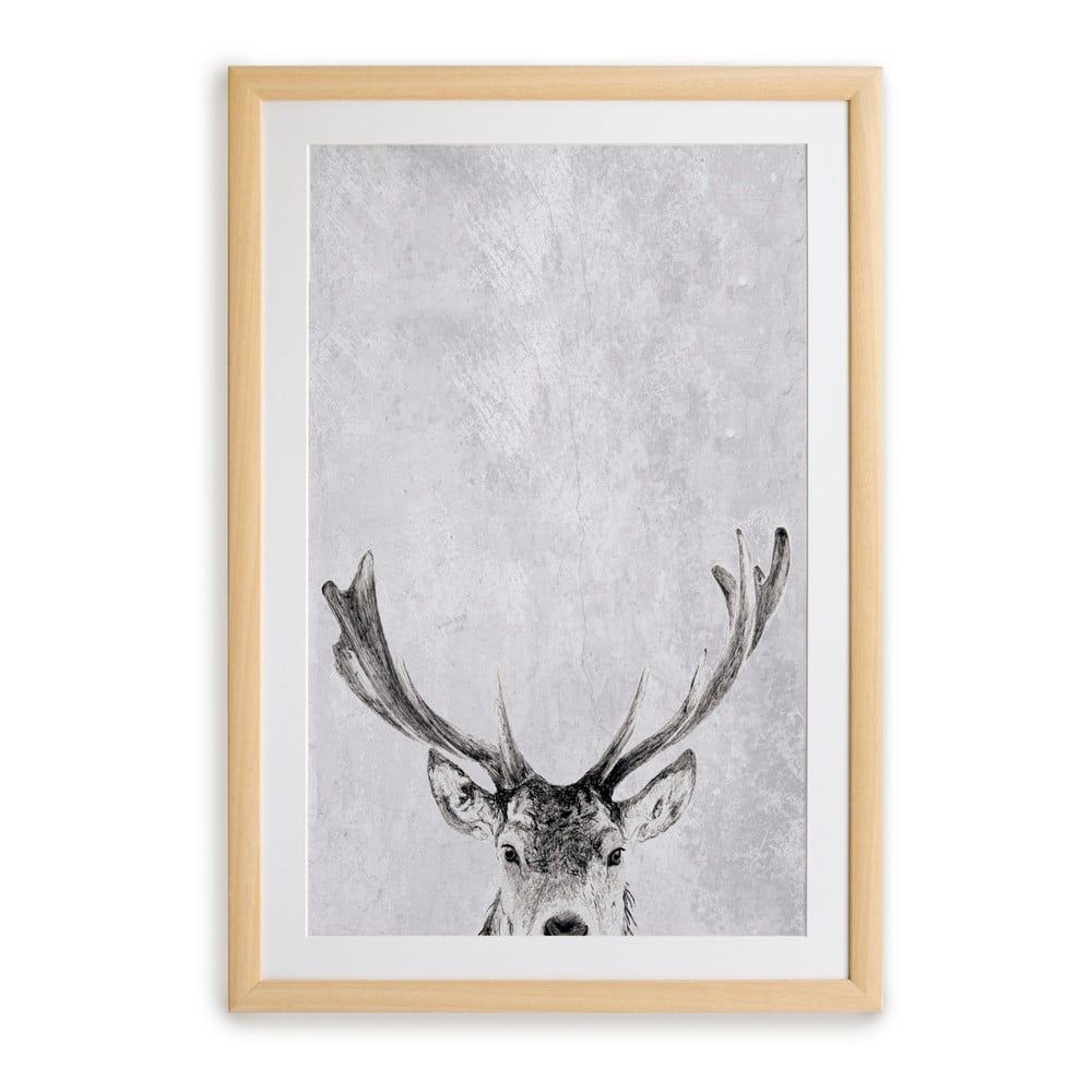 Nástěnný obraz v rámu Surdic Deer, 35 x 45 cm - Bonami.cz