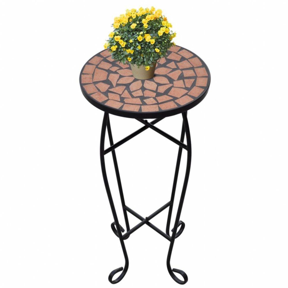 Mozaikový stolek na květiny keramika Dekorhome Cihlová - DEKORHOME.CZ