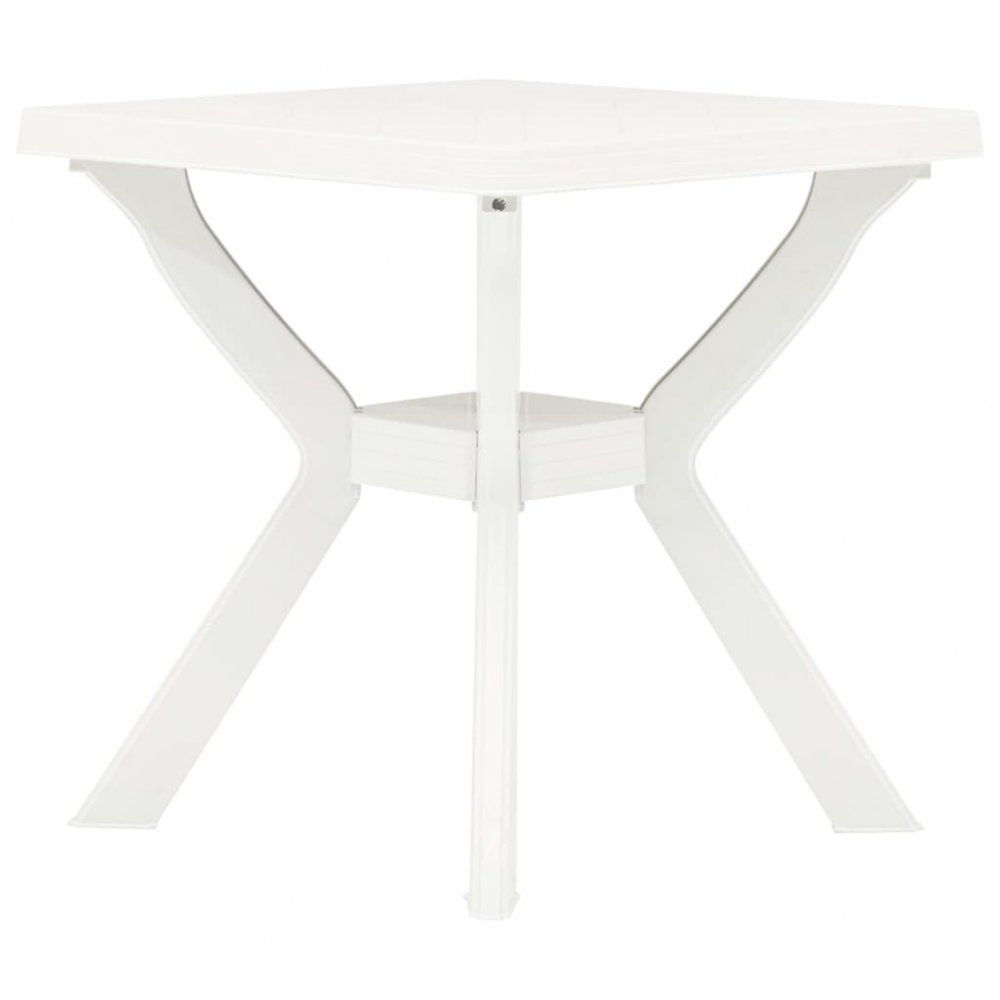 Zahradní bistro stolek plast Dekorhome Bílá - DEKORHOME.CZ