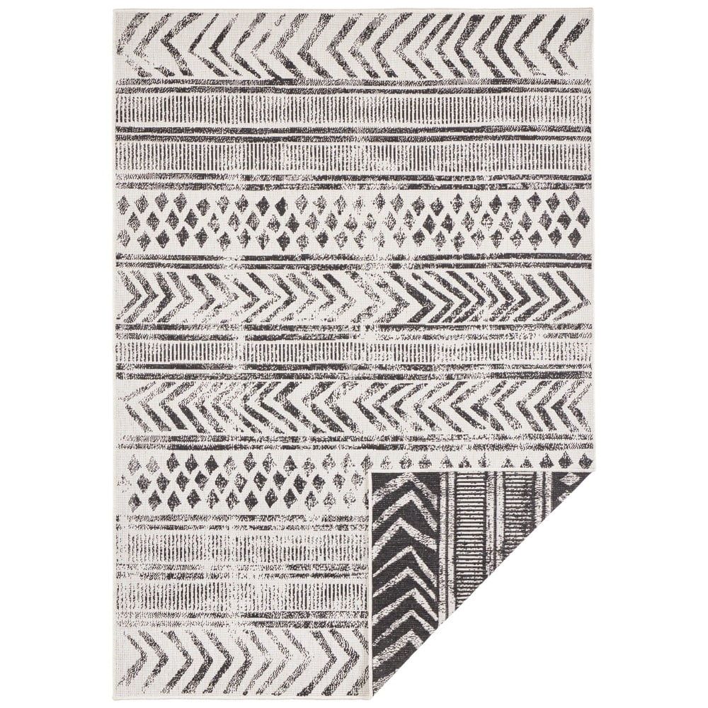 Černo-krémový venkovní koberec NORTHRUGS Biri, 120 x 170 cm - Bonami.cz