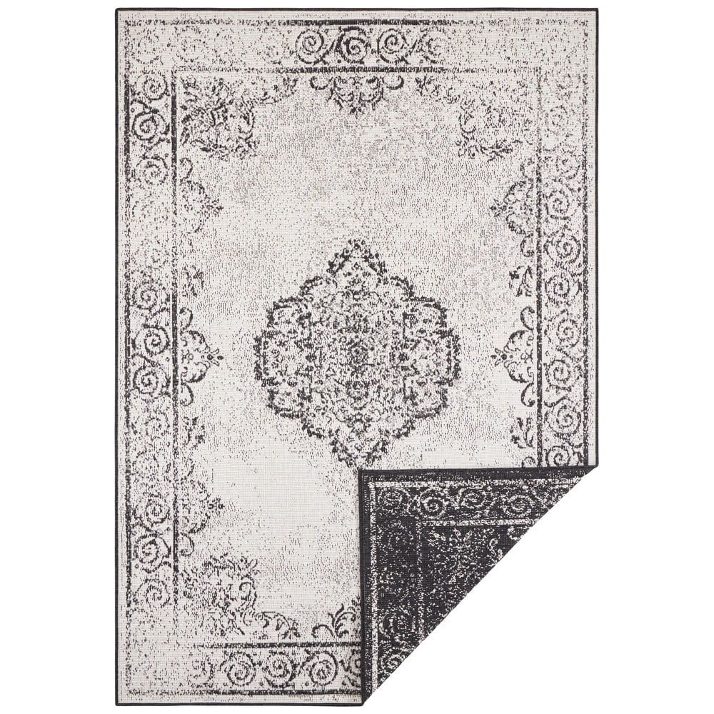 Černo-krémový venkovní koberec NORTHRUGS Cebu, 200 x 290 cm - Bonami.cz