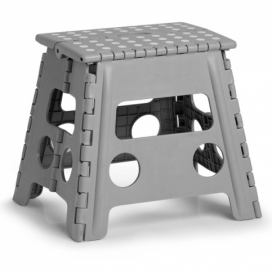 Protiskluzová skládací stolička, šedá, 37 x 30 x 32 cm, ZELLER