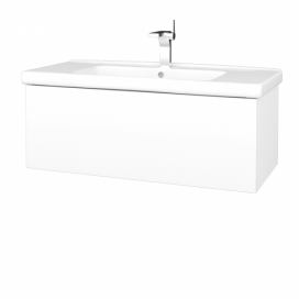 Dřevojas Koupelnová skříňka VARIANTE SZZ 100 (umyvadlo Harmonia) - N01 Bílá lesk / M01 Bílá mat