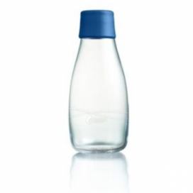 Tmavěmodrá skleněná lahev ReTap s doživotní zárukou, 300 ml