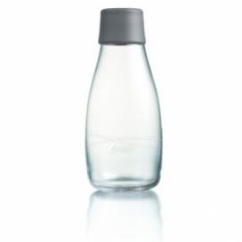 Šedá skleněná lahev ReTap s doživotní zárukou, 300 ml