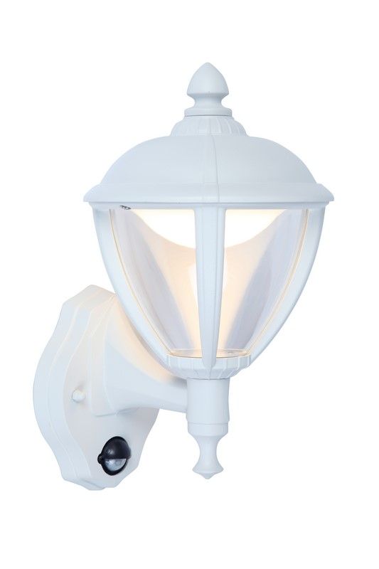 Lutec 5260103030 LED venkovní nástěnná lampa se senzorem pohybu Unite 1x9W | 3000K | IP44 - matná bílá - Dekolamp s.r.o.