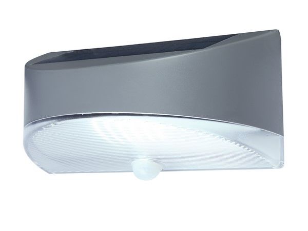 Lutec LT6901501000 LED solární venkovní nástěnné svítidlo Bread se senzorem 1x1W | 100lm | 4000K | IP44 - šedá - Svítidla FEIM