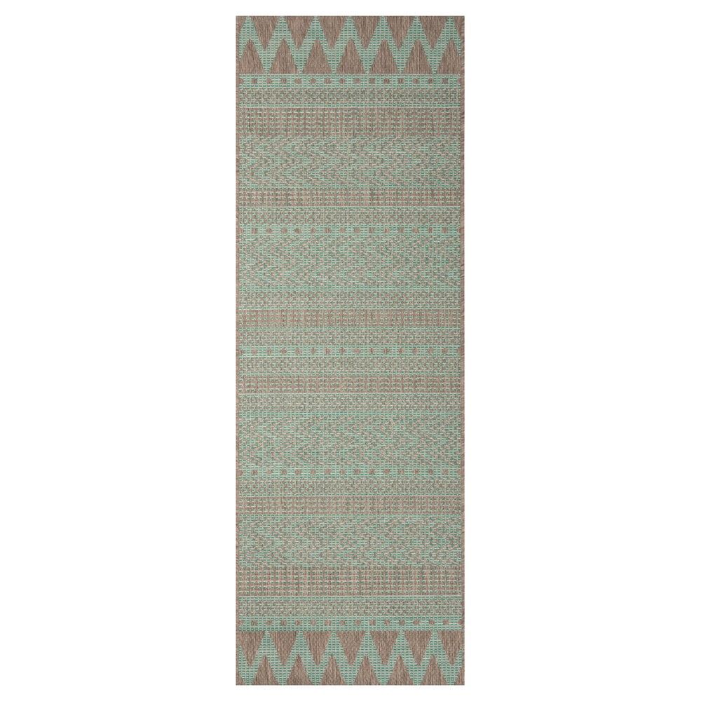 Zeleno-béžový venkovní koberec NORTHRUGS Sidon, 70 x 200 cm - Bonami.cz