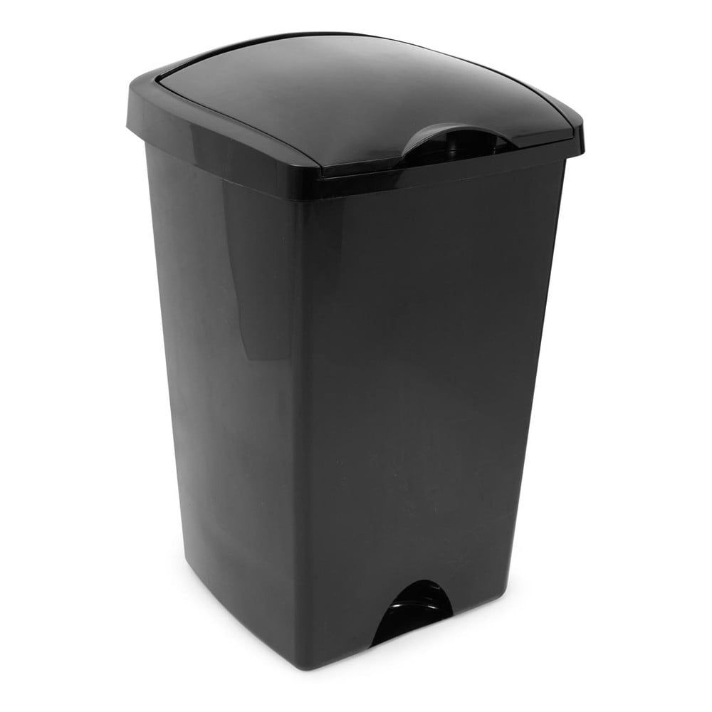 Černý odpadkový koš s vyklápěcím víkem Addis, 38 x 34 x 59 cm - Bonami.cz