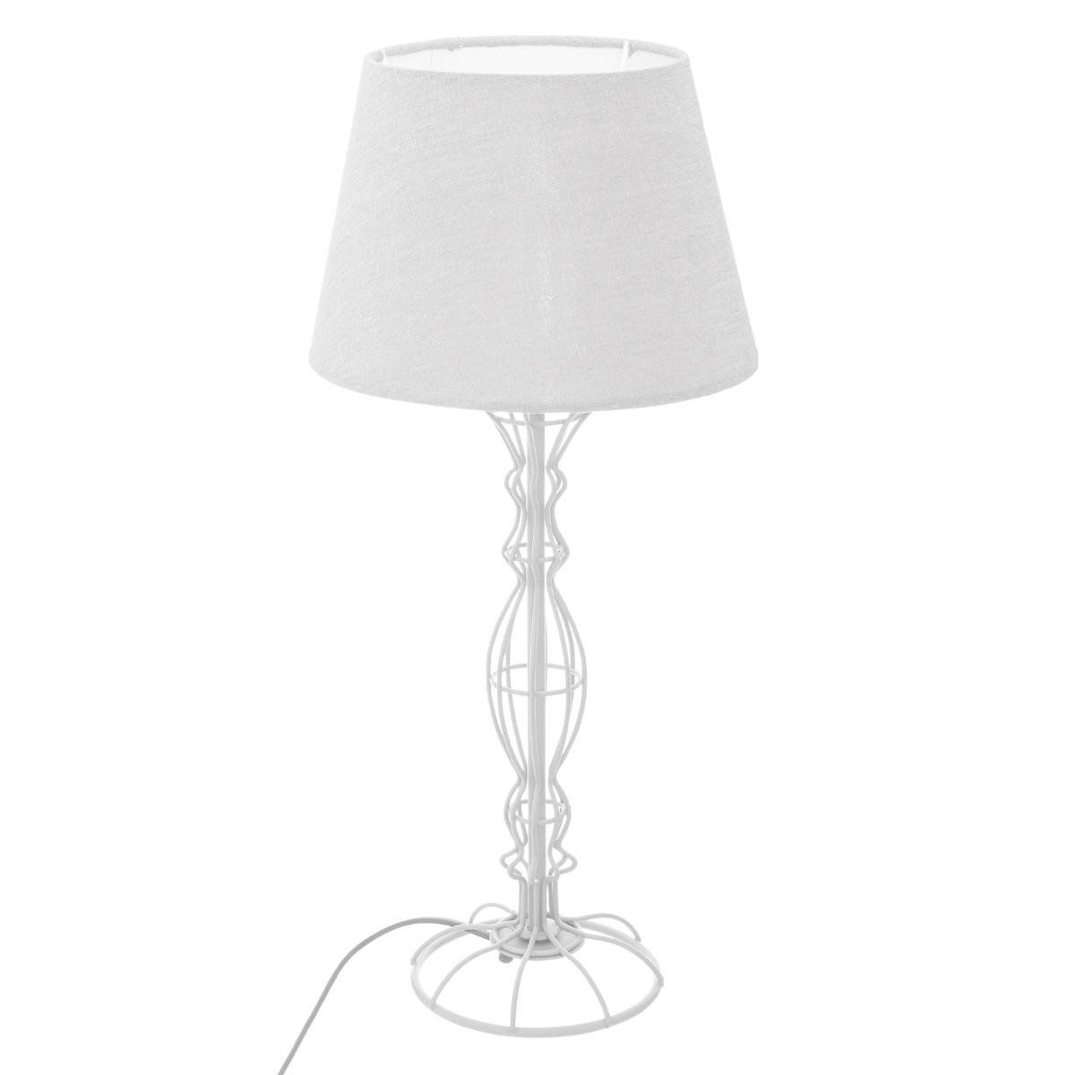 Atmosphera ROSE kovová stolní lampa, 48 cm, barva bílá - EMAKO.CZ s.r.o.