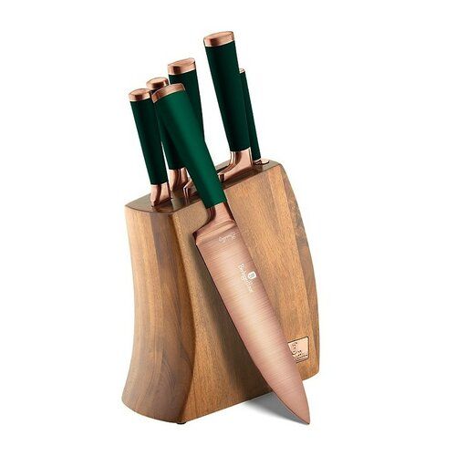 Berlinger Haus 7dílná sada nožů v dřevěném bloku Emerald Collection - 4home.cz