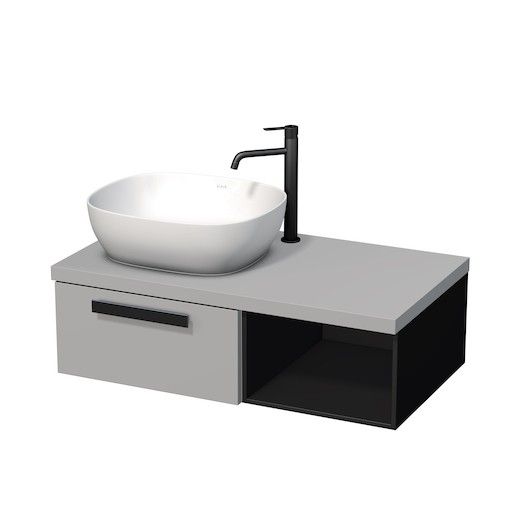 Koupelnová skříňka pod umyvadlo Naturel Art Deco 90x50x27,8 cm šedá touch ARTDECO90STLBU - Siko - koupelny - kuchyně