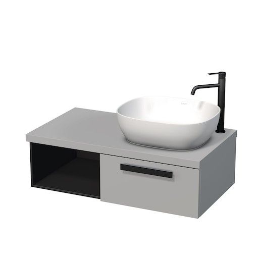 Koupelnová skříňka pod umyvadlo Naturel Art Deco 90x50x27,8 cm šedá touch ARTDECO90STPBU - Siko - koupelny - kuchyně