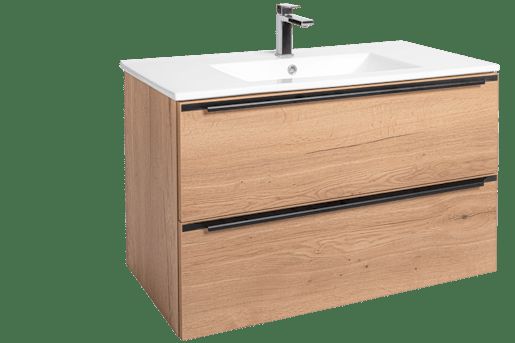 Koupelnová skříňka s umyvadlem Naturel Nobia 90x60x46 cm dub Sierra NOBIA90ZDS - Siko - koupelny - kuchyně